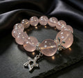 Natural Rose Quartz Bracelet, Love & Luck Healing Crystal 天然粉水晶手链 旺人缘招桃花能量水晶