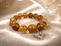 Natural Golden Rutilated Quartz Bracelet, Wealth Healing Crystal 天然金发晶手链  旺运招财能量水晶